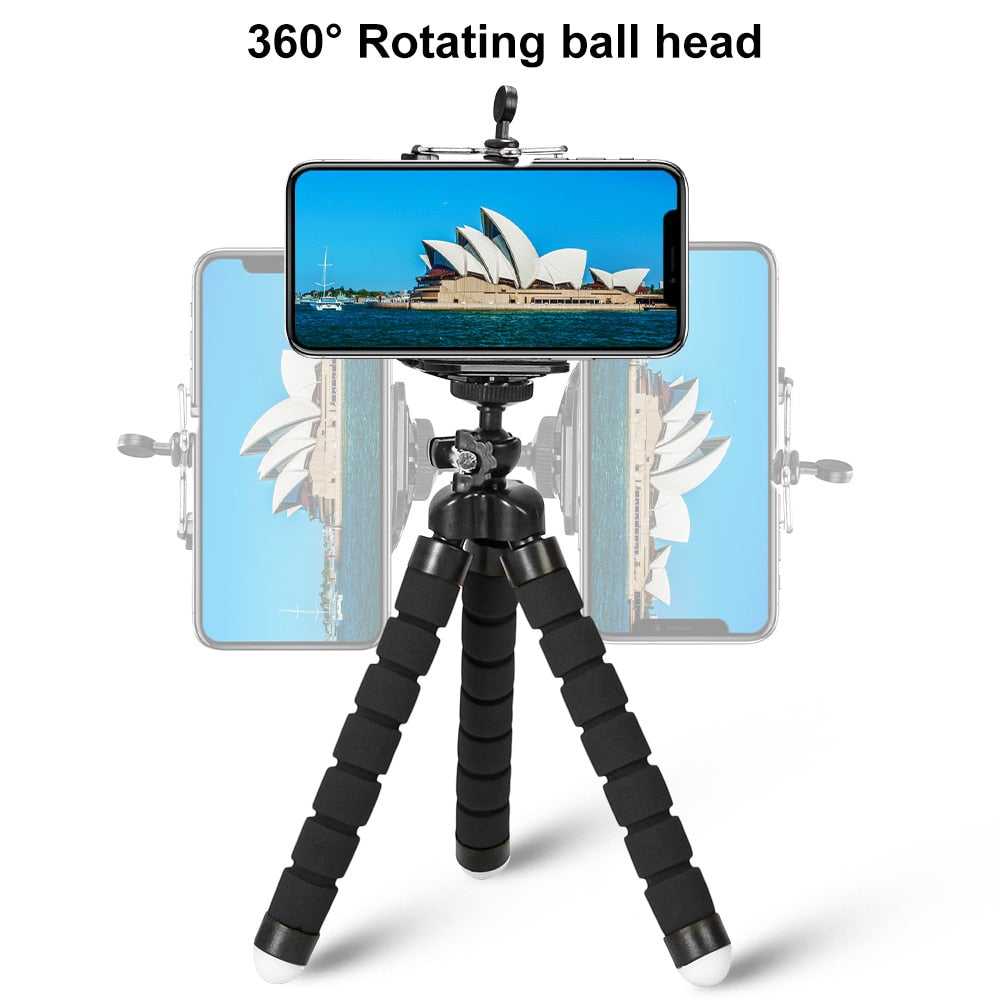 Tripod for Phone Flexible Sponge Octopus Mini Tripod for IPhone Mini Camera Tripod Phone Holder Clip Stand