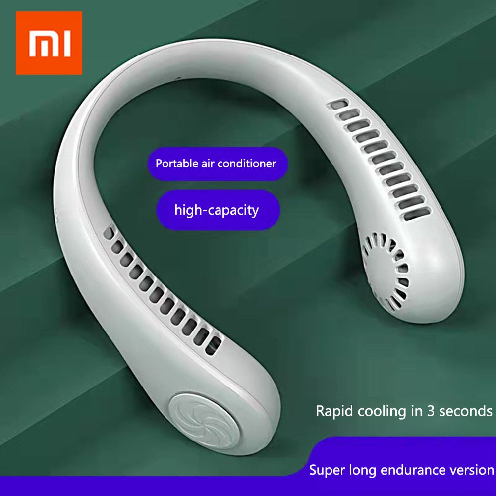 Bladeless Fan Portable Neck Fan USB Rechargeable Fan Mute Sports Fans Air Cooler Cooling Wearable Neckband Fans